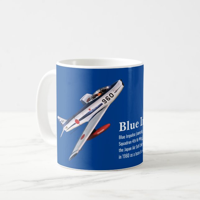 F-86F Blue Impulse ブルーインパルス Kaffemugg (Framsida vänster)