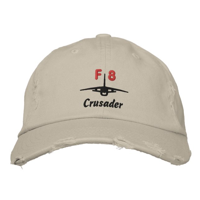 F-8 Golf Hat Broderad Keps (Framsida)