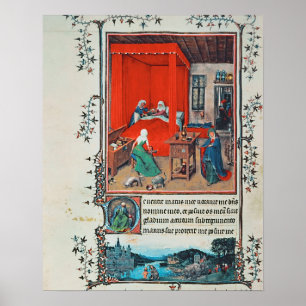f.93v födelsen av John The Baptist och Baptisen Poster