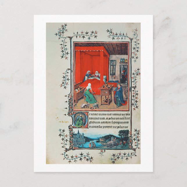 f.93v John Baptists och Baptis födelse Vykort (Framsida)