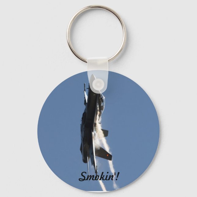 F/A-18 Fighter Jet Flygplan Luft Show Stunt Nyckelring (Framsida)