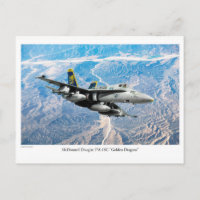 "F/A-18 Hornet" för flygkonst vykort