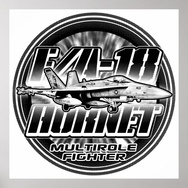 F/A-18 Hornet Poster mall WT Poster (Framsidan)