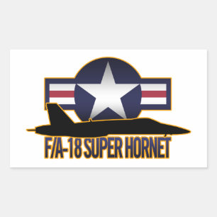 F/A-18 Toppen Hornet Rektangulärt Klistermärke