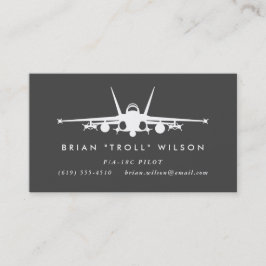 F/A-18C Fighter Pilot med matchande mönster Visitkort