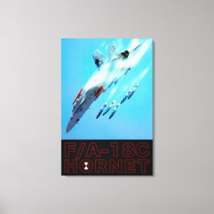 F/A-18C HORNET 24x36 Canvastryck
