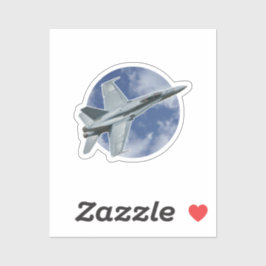 F/A-18C Hornet på ett cirkulärt moln Klistermärken