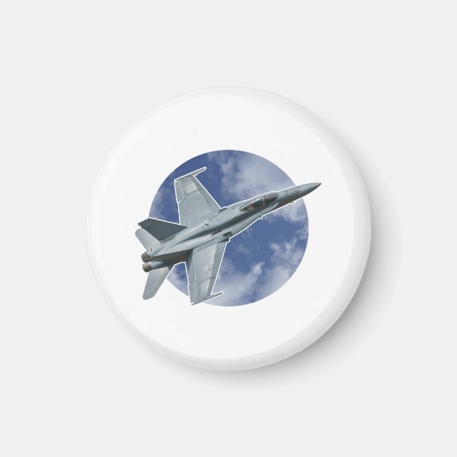 F/A-18C Hornet på ett cirkulärt moln Magnet (Framsidan)
