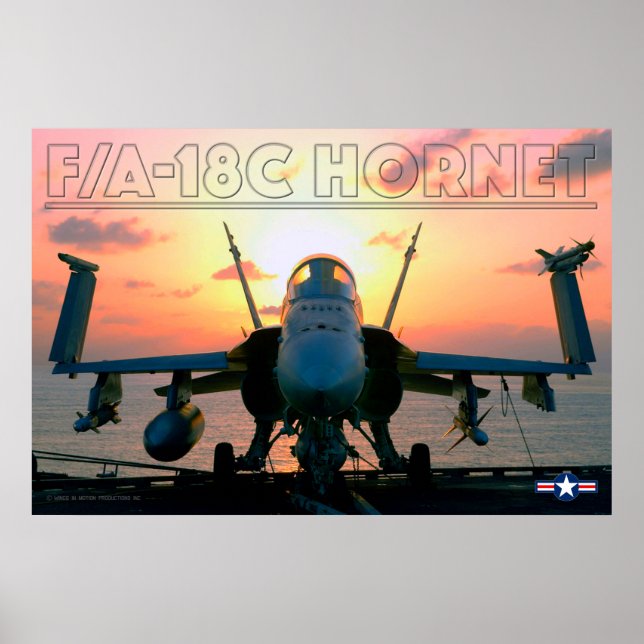 F/A-18C HORNET SUNSET POSTER (Framsidan)