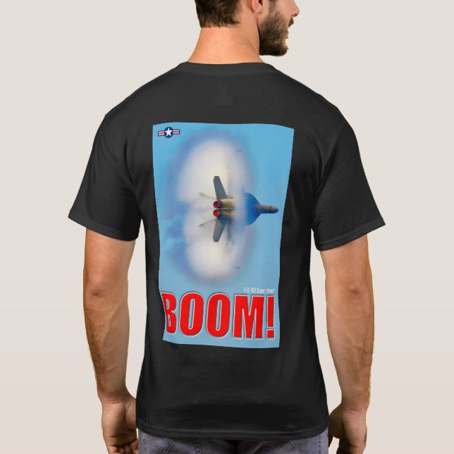 F/A-18E TOPPEN HORNET - BOOM! T SHIRT (Baksida)