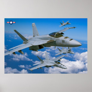 F/A-18E TOPPEN HORNET POSTER