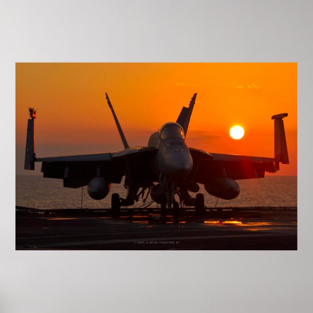 F/A-18E TOPPEN HORNET SUNSET POSTER (Framsidan)