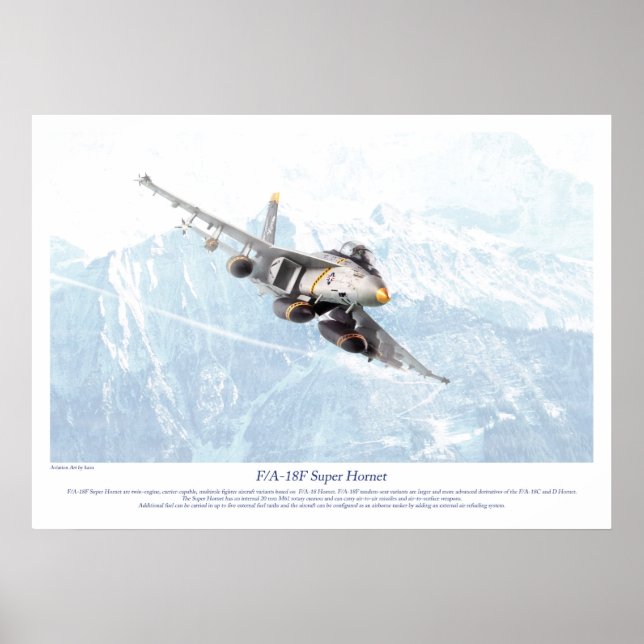 ’F/A-18F Toppen Hornet’ Poster (Framsidan)
