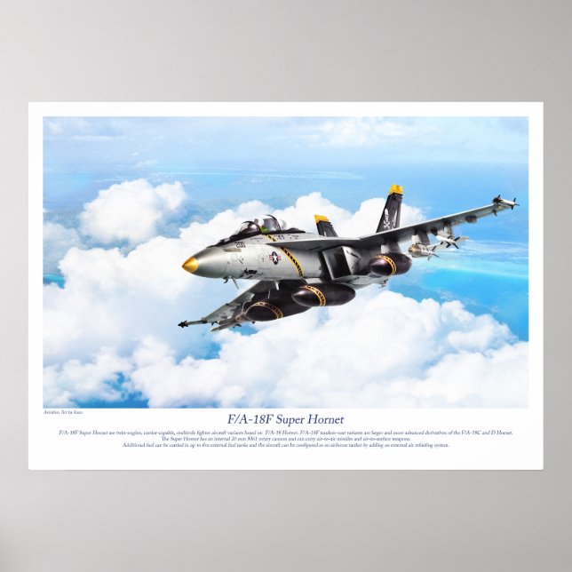 ’F/A-18F Toppen Hornet’ Poster (Framsidan)