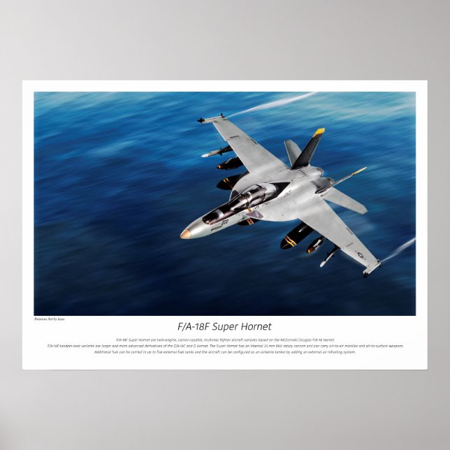 ’F/A-18F Toppen Hornet’ Poster (Framsidan)
