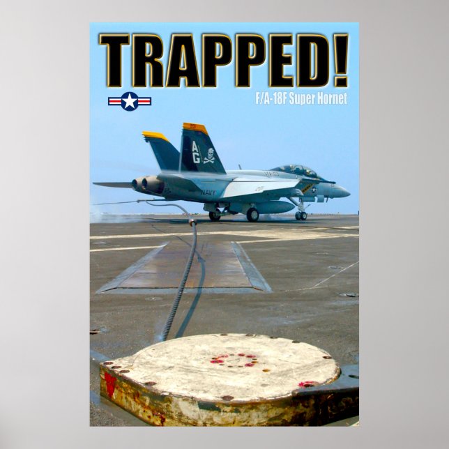 F/A-18F TOPPEN HORNET - TRAPPAT! POSTER (Framsidan)