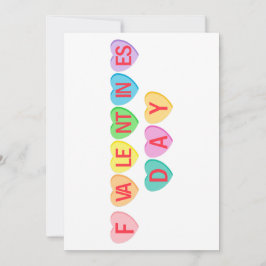 F Alla hjärtans dag - Godis hjärtan banner Julkort