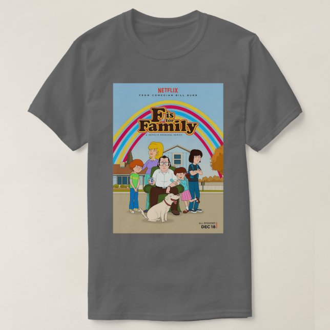 f är för Familj 3  T Shirt (Design framsida)