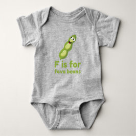 F är för FAVA BEANS Grönt Veggie Alphabet F T Shirt