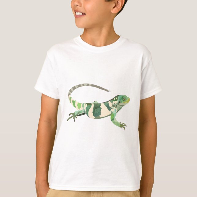 F är för Fiji Banded Iguana T Shirt (Framsida)