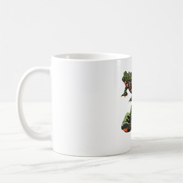 F är för Fire Belllied Toad Kaffemugg (Vänster)