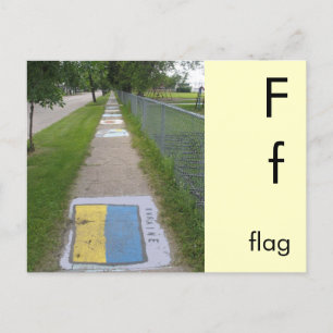 F är för Flagga Vykort