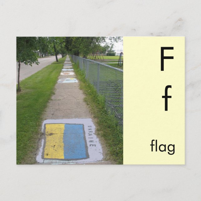F är för Flagga Vykort (Framsida)