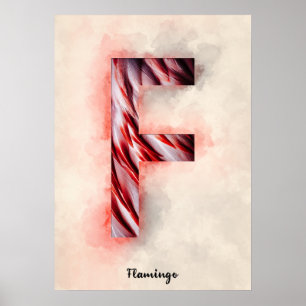 F är för Flamingo Poster