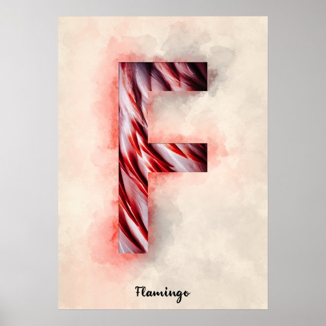 F är för Flamingo Poster (Framsidan)