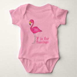 F är för Flamingo Rosa Flamingoes Tropical Bird T-shirt