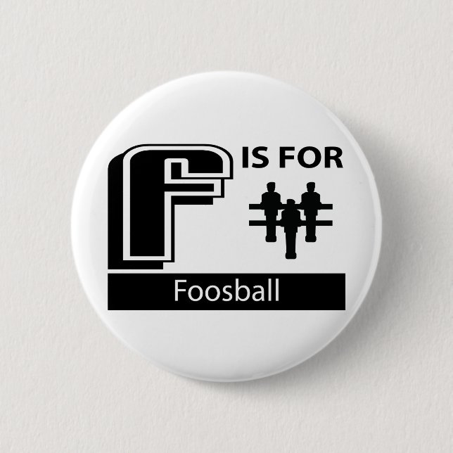 F är för Foosball Knapp (Framsida)