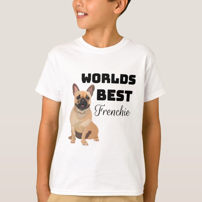 F är för Frenchie Hund T Shirt (Framsida)