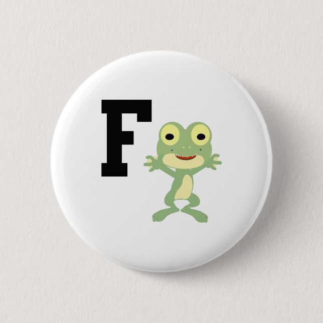 F är för Frogman Knapp (Framsida)