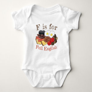 F är för FULLT ENGLISH Breakfast UK Food T Shirt
