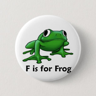 F är för groda knapp