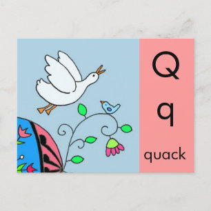 F är för Quack Vykort