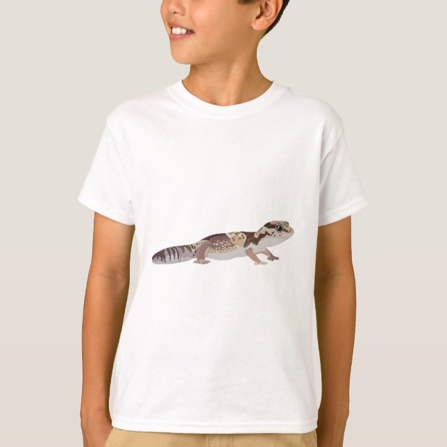 F är för Tjock Tails Gecko T Shirt (Framsida)