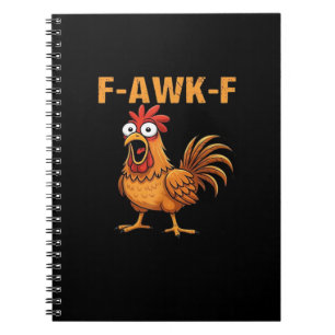 F-Awk-F Kyckling F-Caw-F Tupp Roligt Humor Meme Anteckningsbok