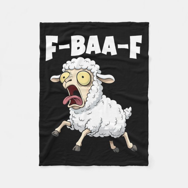 F-baa-f Meme – Funny Screaming Meme Graphic  Fleecefilt (Framsidan)