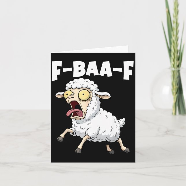 F-baa-f Meme – Funny Screaming Meme Graphic  Kort (Framsida)