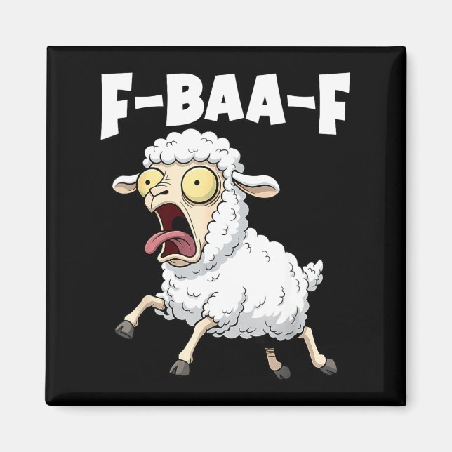 F-baa-f Meme – Funny Screaming Meme Graphic  Magnet (Framsidan)