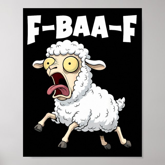 F-baa-f Meme – Funny Screaming Meme Graphic  Poster (Framsidan)
