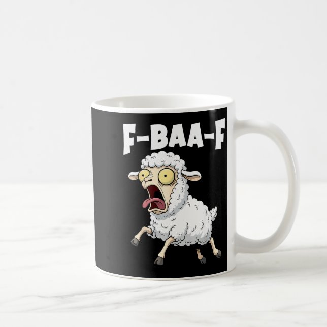 F-baa-f Meme – Roligt Skriande Meme Grafik  Kaffemugg (Höger)