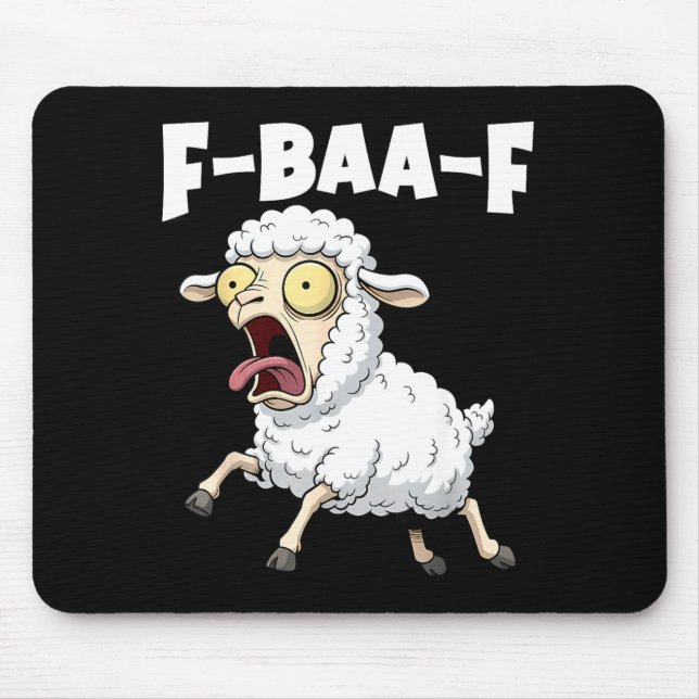 F-baa-f Meme – Roligt Skrikande Meme Grafik  Musmatta (Framsidan)