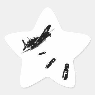 F-Bomb Diver (svart) Stjärnformat Klistermärke