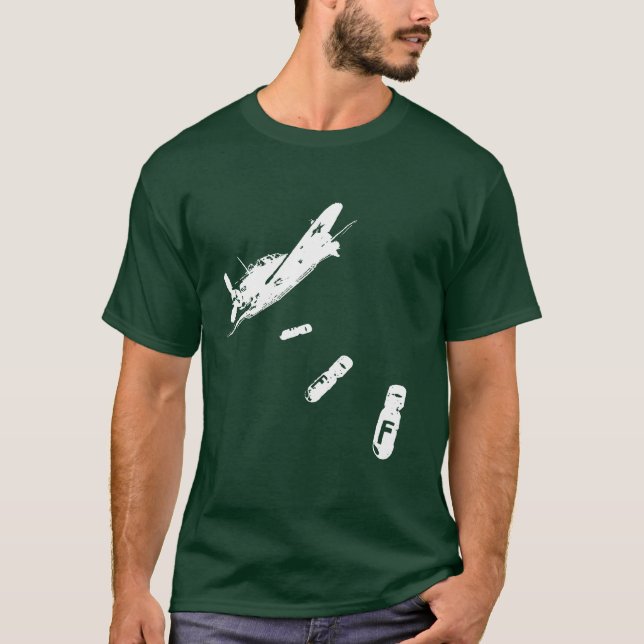 F-Bomb Diver (vit) Tee Shirt (Framsida)