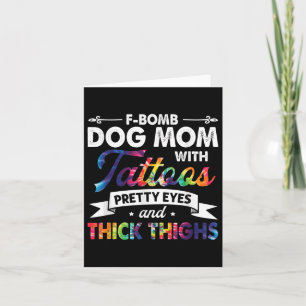 F-bomb Mamma med Tattoos Söt Ögon och tjockt Kort
