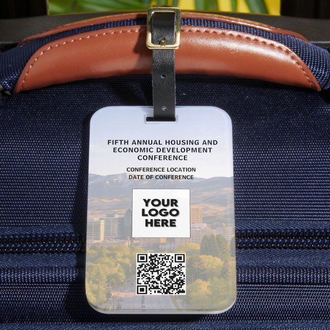 F+Business Conference Byt bild Logotyp QR-kod Bagagebricka (Skapare uppladdad)