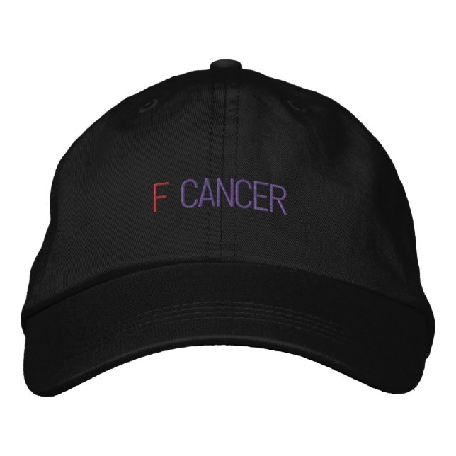 F CANCER EMBROIDERED BASEBALL HAT BRODERAD KEPS (Framsida)