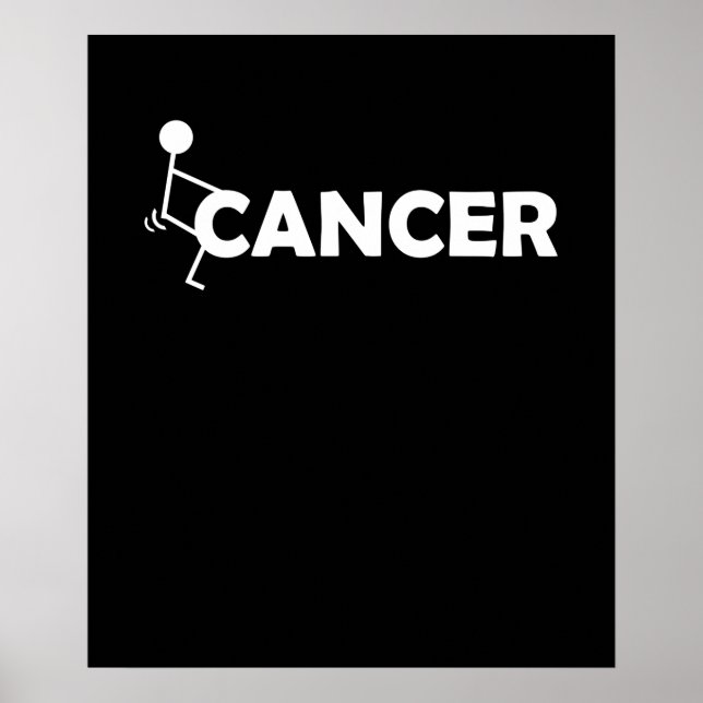 F Cancer Funny Stick figur Sherd Hump It Poster (Framsidan)